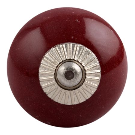 Solid Cherry Silver Fitting Drawer Knob